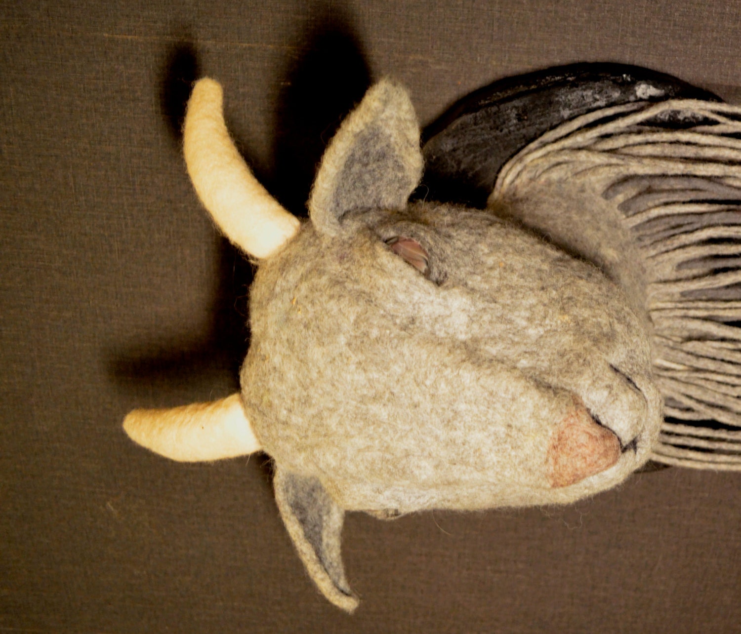 Goat home decor Needle felted Goat Art Dolls Interior doll