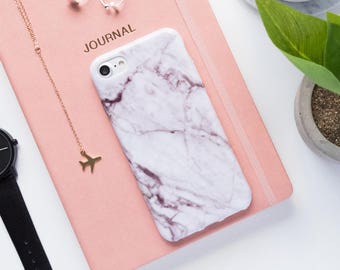 iPhone Case - White Marble - iPhone 7 Case, iPhone 6s Case, iPhone 6 Case, iPhone 5s Case, iPhone 7 Plus, High Fashion, White Marble, 6 plus