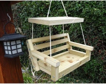 Garden Bench Novelty Hanging Bird Feeder