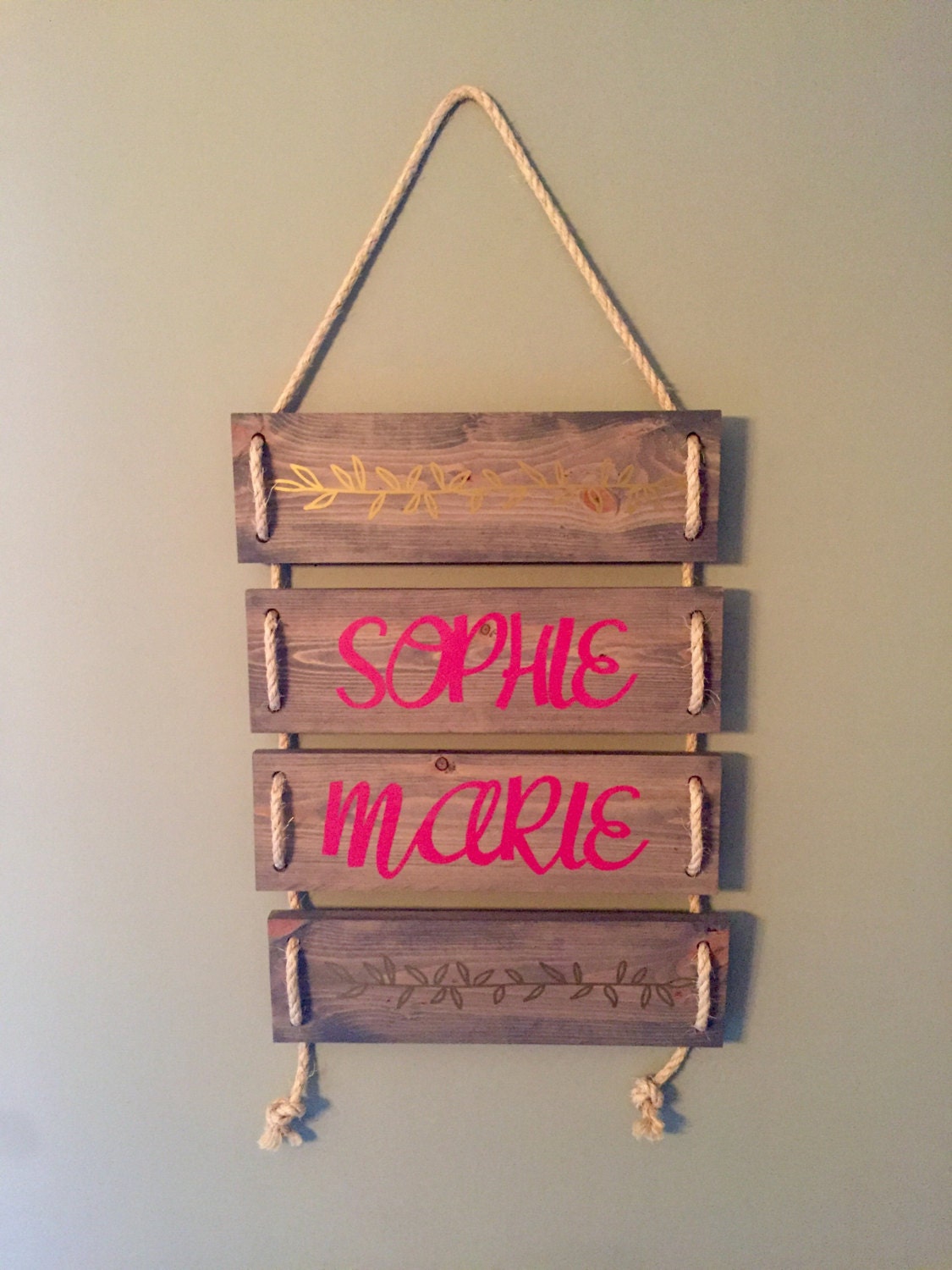 Personalized Hanging Name Sign Wall Sign Name Sign Wood