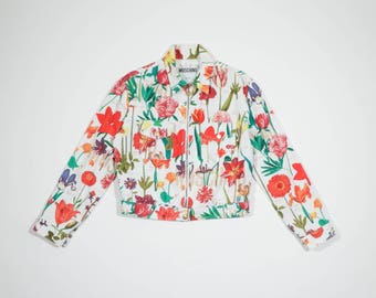 MOSCHINO - Floral jeans jacket