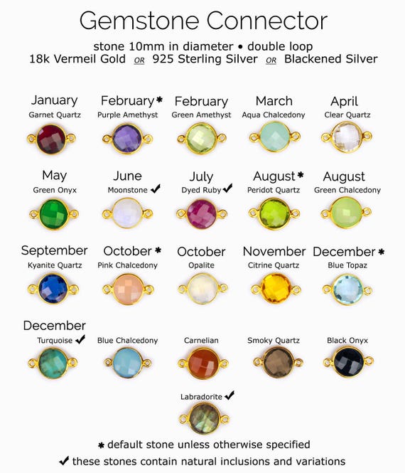 Add on Birthstone Bezel Round Connector charm to any necklace
