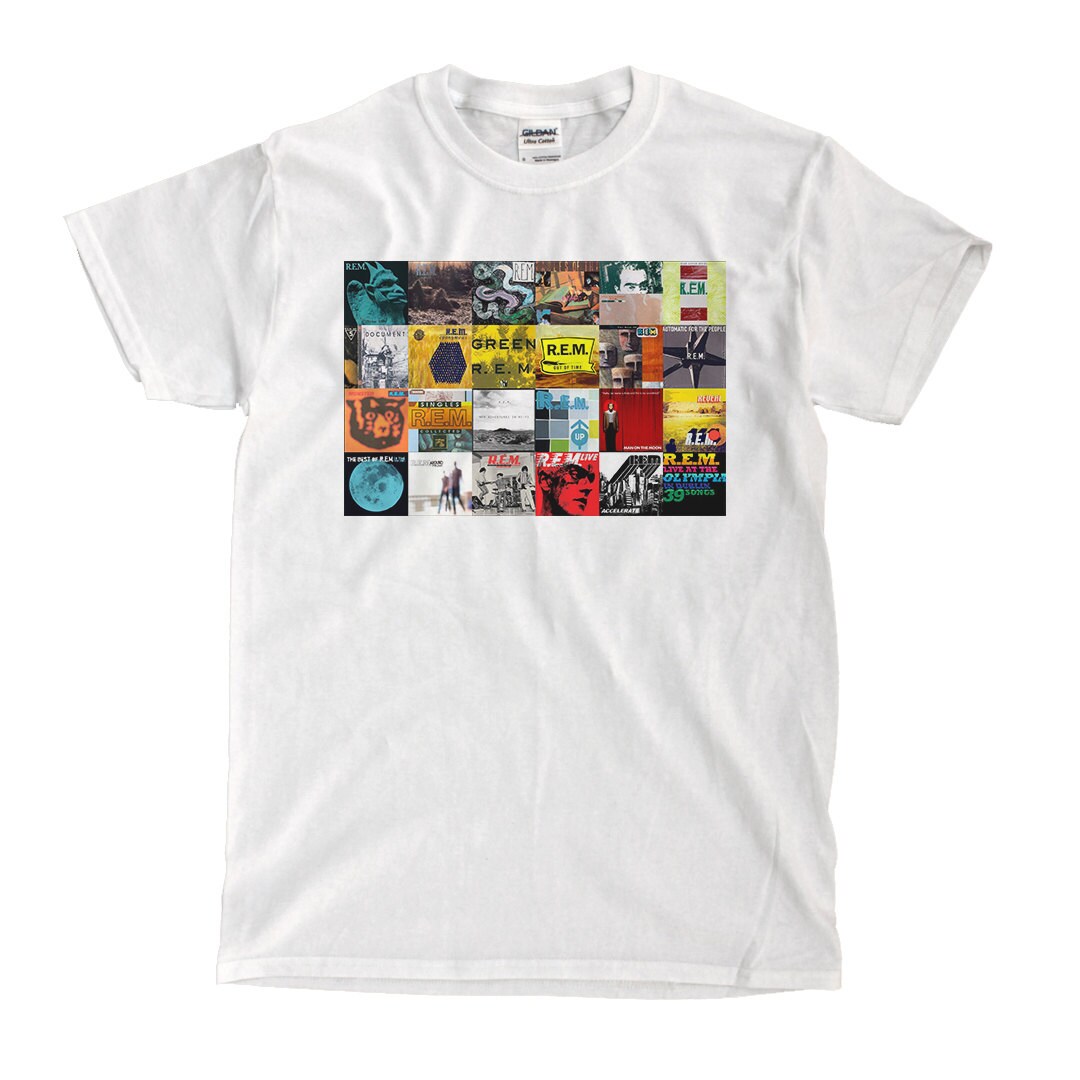 REM Albums White T-shirt