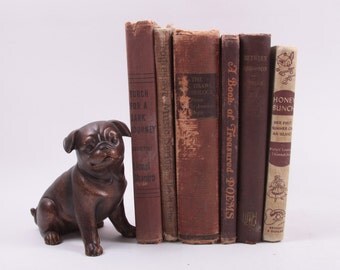 Aged Distressed Brown Book Set - Wedding Decor, Book Collection, Instant Library, Photo Prop, Shelf, Staging, Colorful, 161023