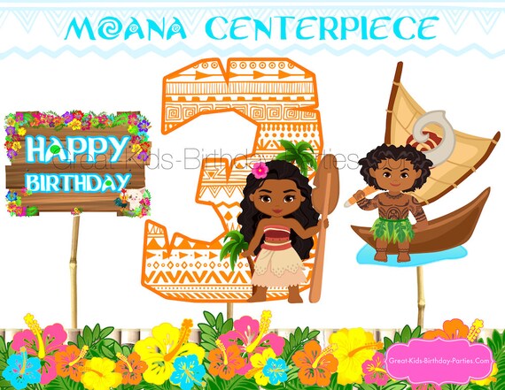 MOANA PARTY MOANA Centerpiece Moana Party Supplies Moana
