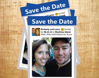 Facebook Invitation, Personalized Invitation, Custom Save the Date, Custom Invitation, Social Media, Facebook Save the Date, Likes This