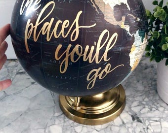 Hand Lettered Globe
