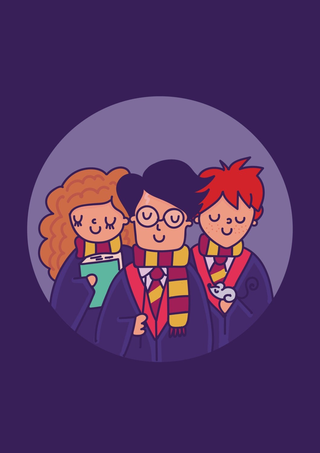 Harry Potter A4 Print Harry Potter Illustrated Print Vector
