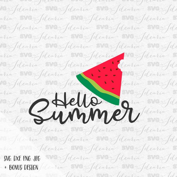 Download Watermelon Svg One in a melon svg Hello Summer svg summer