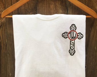 Cross monogram shirt | Etsy
