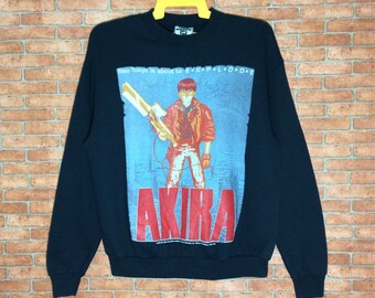 Rare!!! Vintage 80's AKIRA japanese Anime Manga Explode Comic Movie 1988 Sweatshirt Crewneck Pullovers Jumper jacket Made in USA