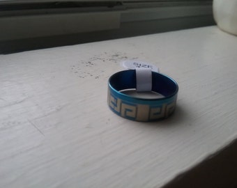 Blue and Silver Ring size 8