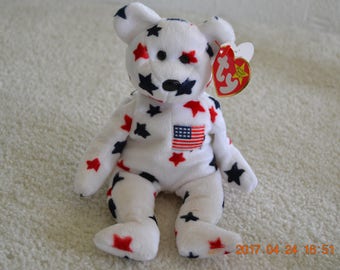 Original B, date, 1997, July 4th, Glory Ty Bear