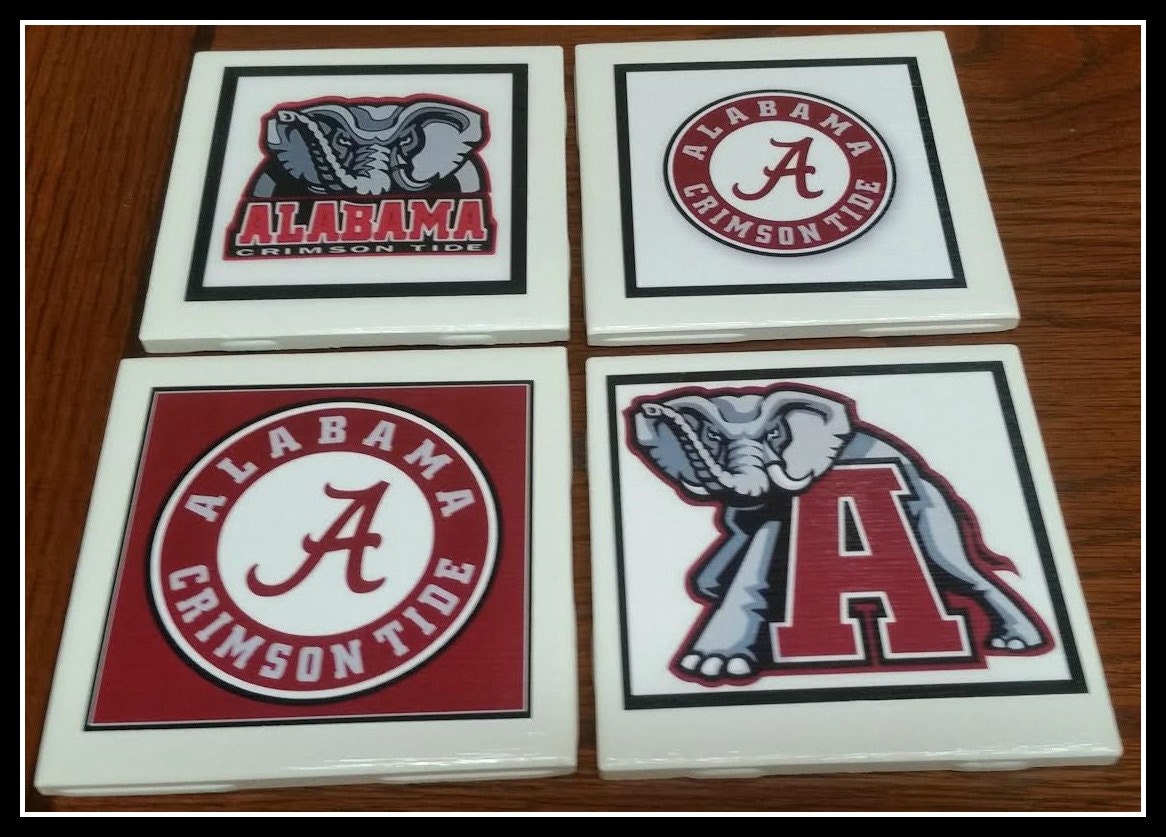 Home Decor Alabama Football Coasters Decorative Ceramic