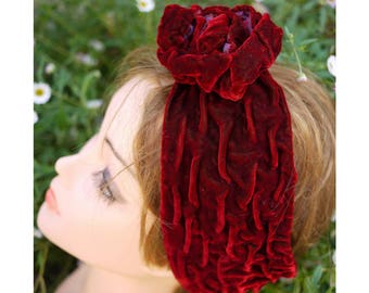 Turban flower/gipsy style, gitano/headband purple/dance/costume headpiece costume, hair accessories/berlusque