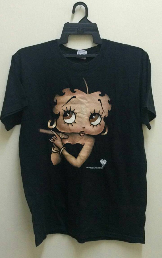 Vintage 90s BETTY BOOP T-Shirt Made In USA Size L Black