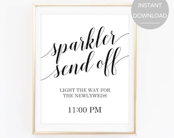 Sparkler Send Off Sign, Printable Sparkler Send Off Sign, Sparkler Send Off Wedding Sign, Sparkler Send Off Sign Instant Download