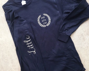 Sorority Shirt / Greek Pride / Sorority Big / Sorority Little / Greek Letters / Greek Laurel Tee / Custom Tee / Sizes to 5XL / Greek Life /