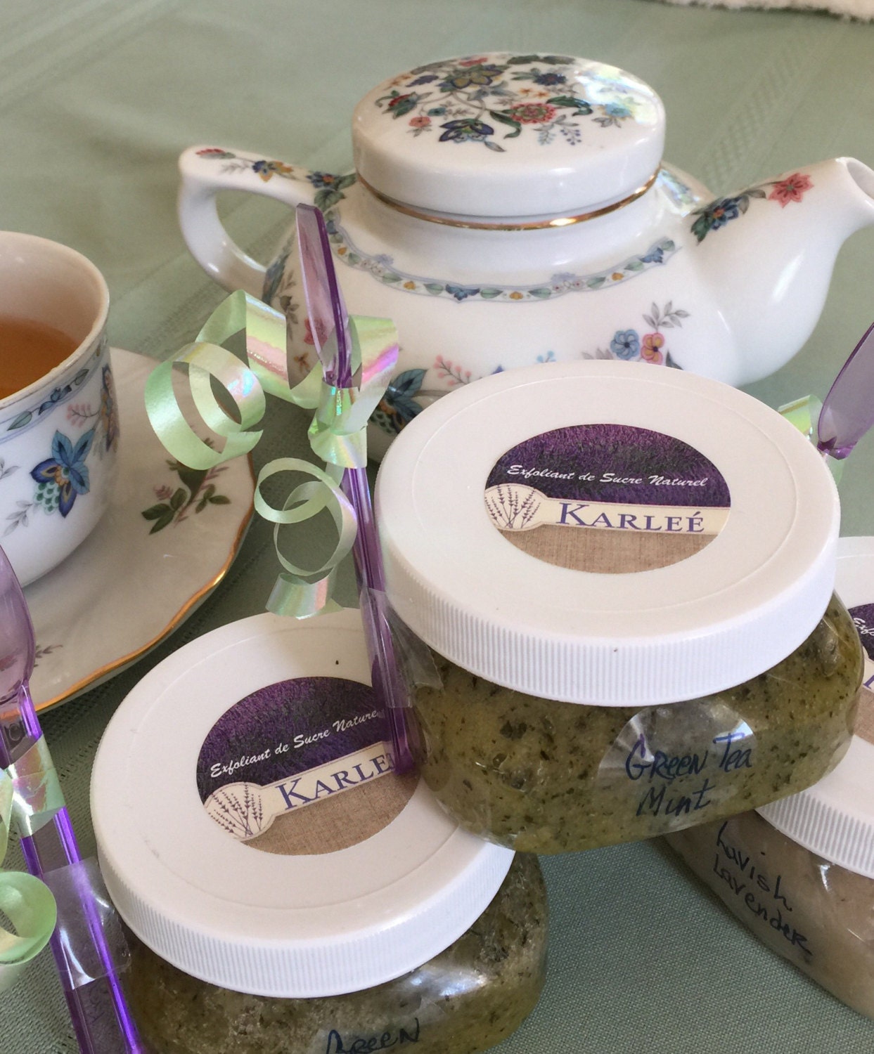 Green Tea Mint Hand and Body Scrub is an invigorating and