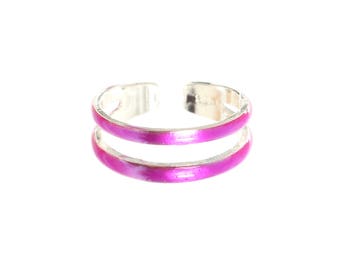 Bague de fiançailles saphir rose coeur Serpentine