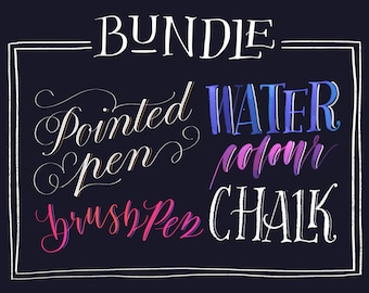 Procreate 4 Brush Bundle for Calligraphy & Lettering