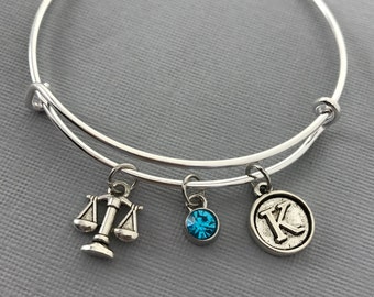 Lawyer Gift - Law School - Attorney Gift - Gift for Lawyer - Gift for Attorney - Future Lawyer - Personalized Bracelet- Gift for Her