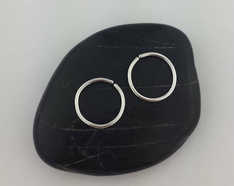 15mm Dome Hoop Earrings In Sterling Silver - Foto 4