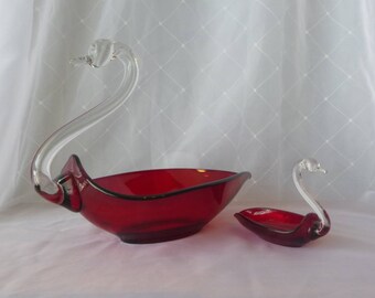 Pair of glass - DUNCAN & MILLER Swan
