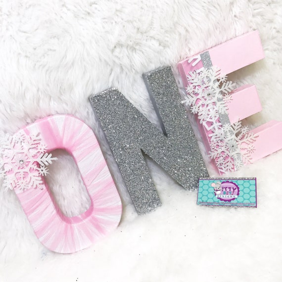 pink one letters pink snowflake decor snowflake pink one letters pink snowflake decor snowflake