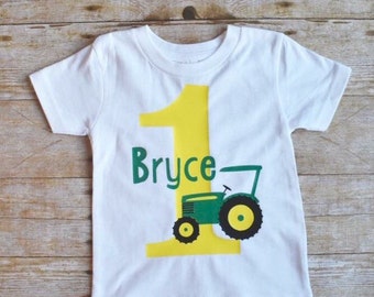 John deer tractor birthday shirt