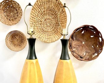 Vintage mid century lamps/mid century modern/mid century decor/vintage lamps/modern decor/lighting/fixer upper style/bohemian decor/70's