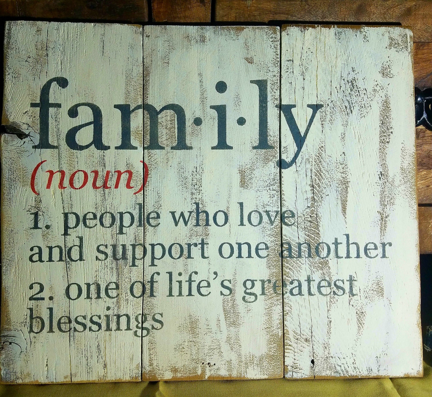 Family Rustic Wall Hanging / Family by WithYouInMindCrafts on Etsy