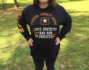 Proud Army Mom long sleeve tee