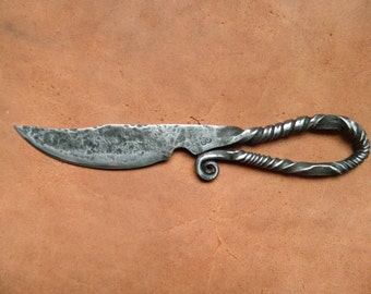Hand Forged Knife, Rustic Archaeology Inspired, Blacksmith Made, Collectable