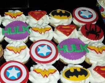 Superhero Avengers Cupcake Toppers
