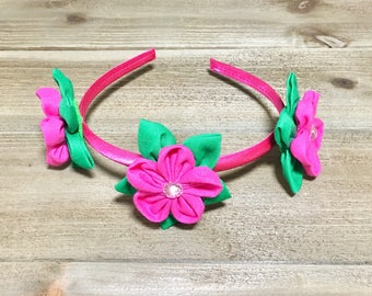 Moana Inspired Headband Moana Headband Moana Flower Crown Moana Party Favors Moana Birthday Moana Headpiece Girls Headbands Moana Hair Bows