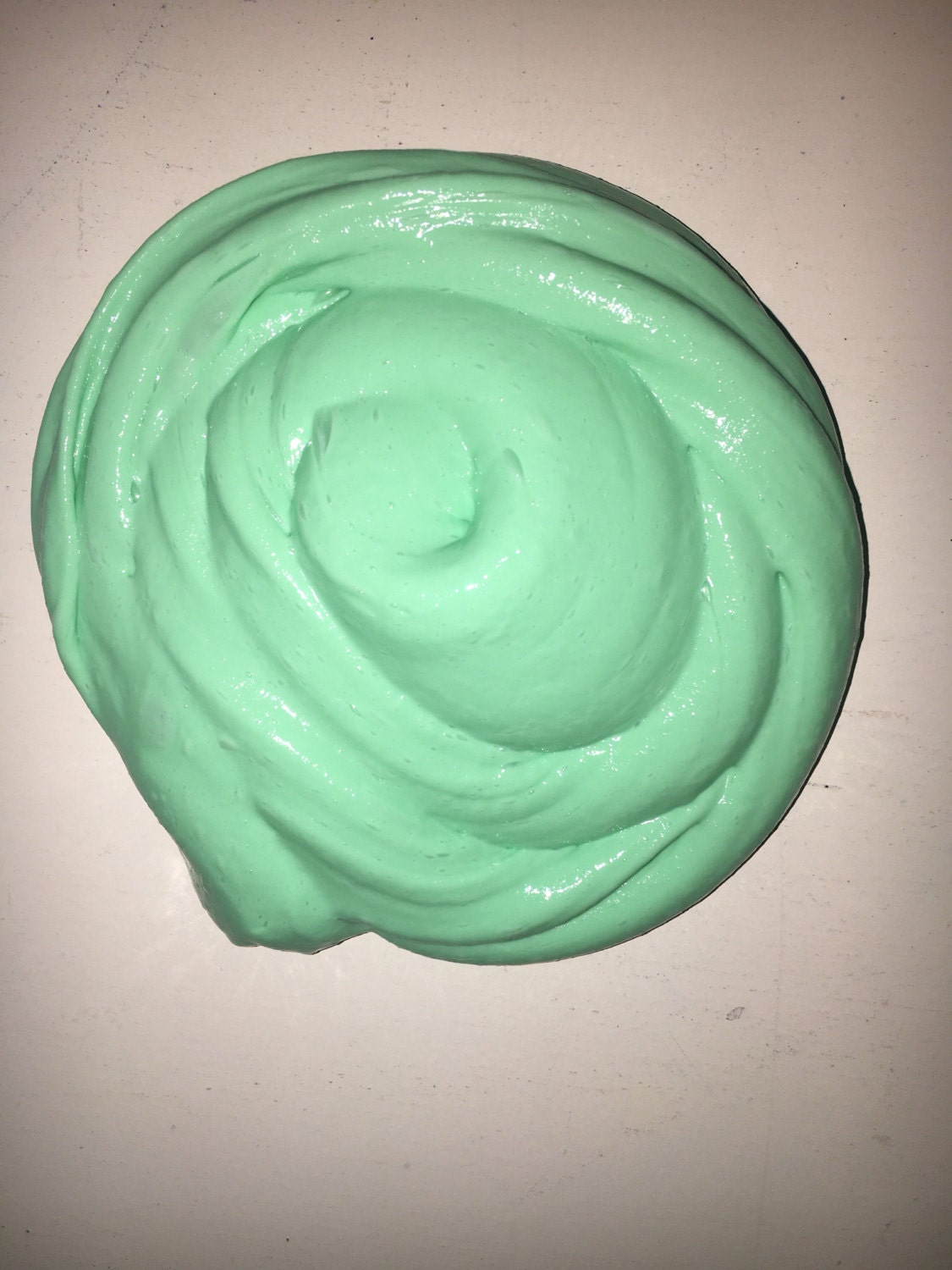 green monster fluffy slime