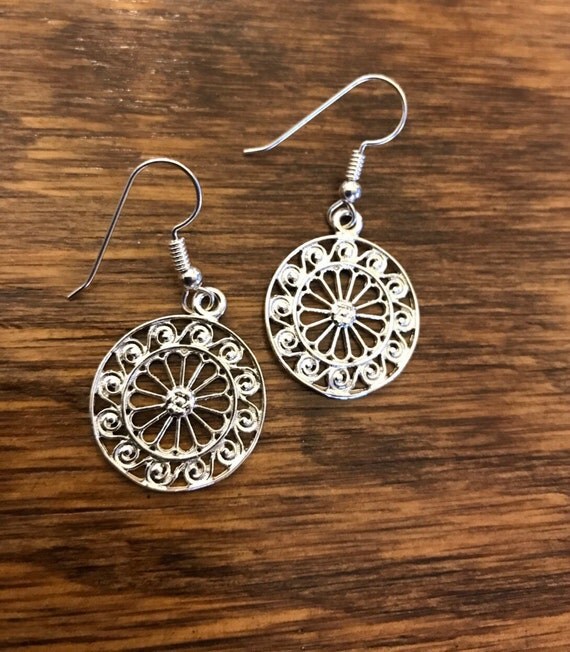Sterling Silver 925 City Hall Earrings Charleston Gate