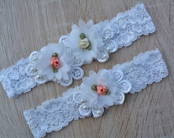 Wedding Garter Set, Bridal Garter Set, Garter Ivory, Wedding Lingerie, Lace Garter, Garters, Bridal Garter, Off White Garter, Ivory Garter