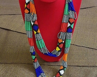 AFRICAIN Long Bead Necklace