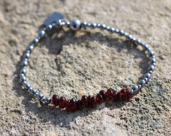 Garnet Stretch Bracelet