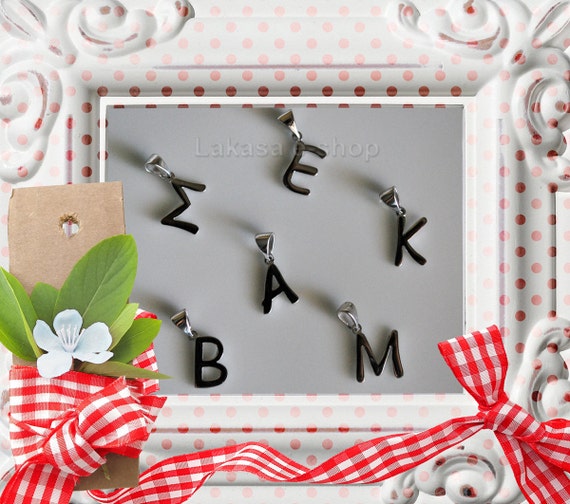 monogram letter sterling silver goldplated jewelry pendant Lakasa e-shop best personalised gift ideas for her woman man baby child christmas