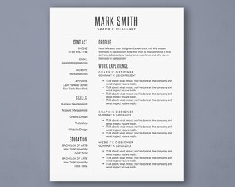 clean resume template word