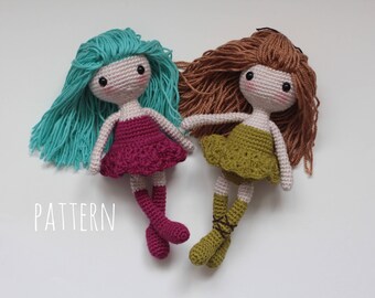 Amigurumi doll pattern crochet doll pattern Crochet amigurumi pattern Crochet pattern Amigurumi pattern DIY Gift PDF pattern amigurumi dolls
