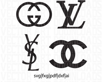 Louis Vuitton Monogram Inspired Logo Vector Art svg fxg dxf