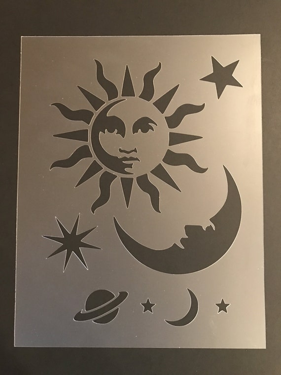 Download Sun Moon Stars Planets Stencil 10mil Free Shipping