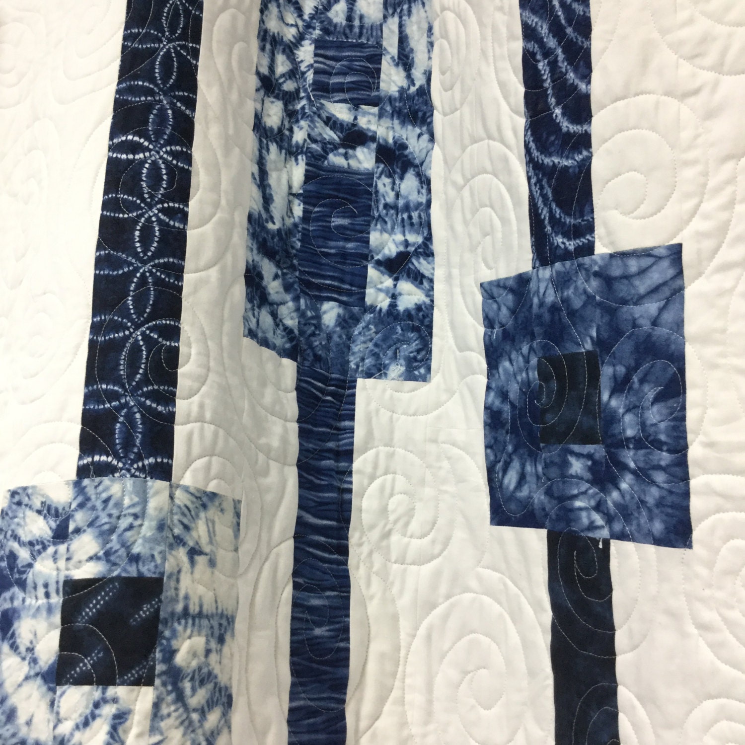 Abbey Road Quilt Kit Blue and White Quilt by QualityQuiltingByLoy