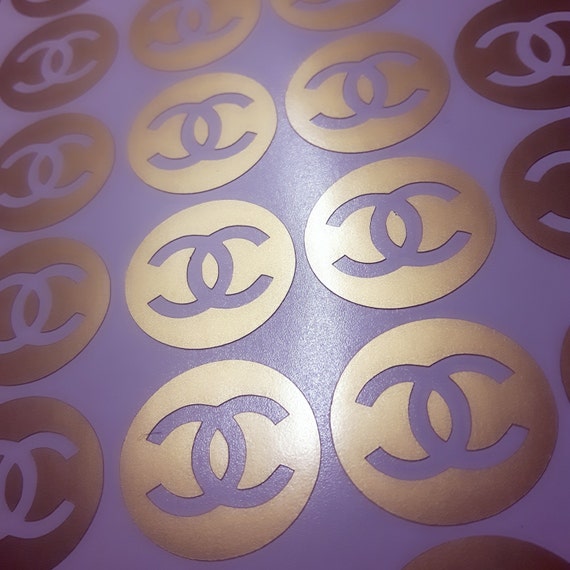 10 Chanel stickers Designer logo Chanel party decals Planner