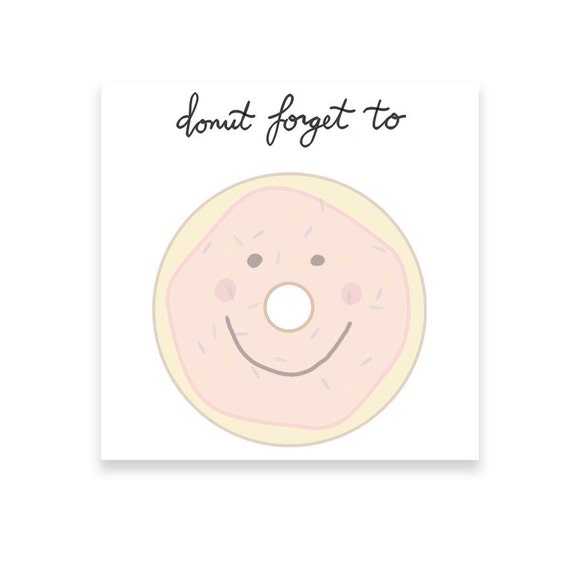 Donut post its Donut sticky notes Donut forget to Cute