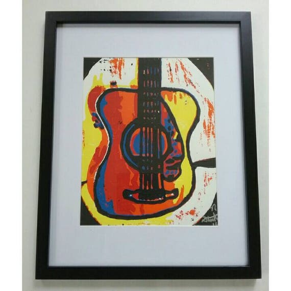 Music Room Decor Guitar Art Print Guitar Gifts Wall Decor